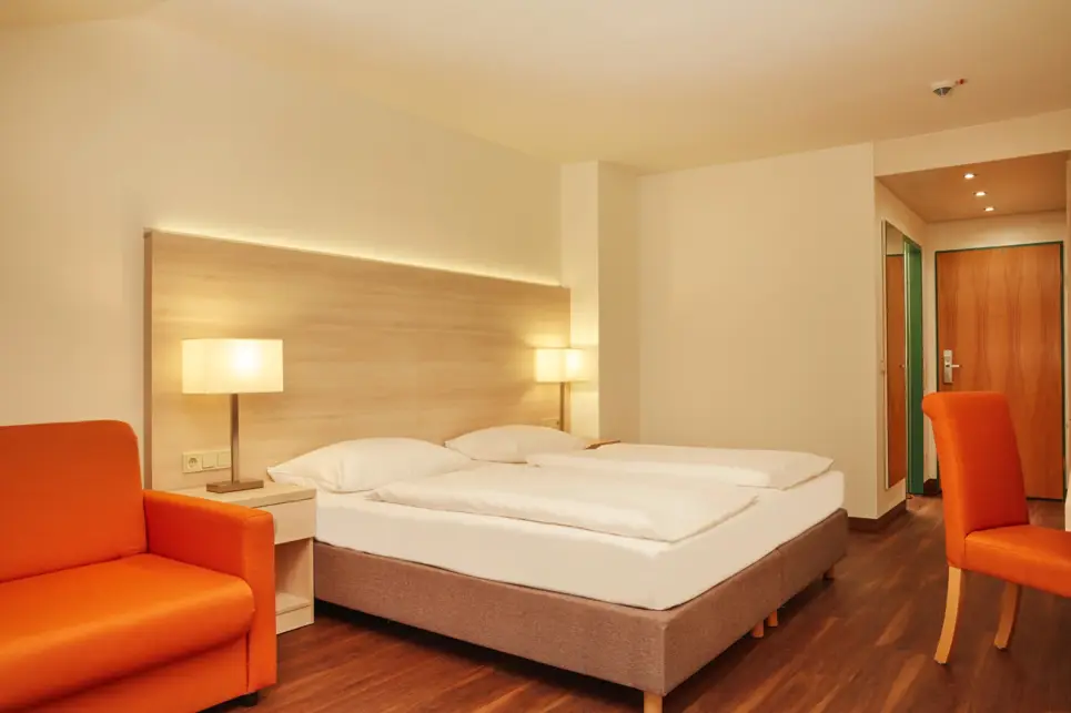 A modern superior room at the H+ Hotel Limes Thermen Aalen - Official website
