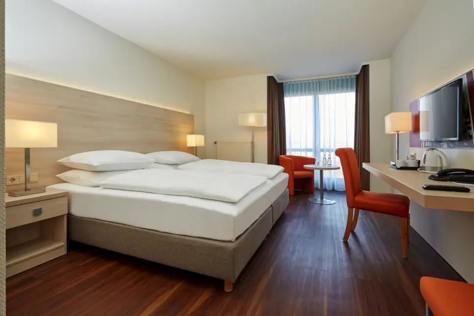 Inside the comfort room at the H+ Hotel Limes Thermen Aalen - Official website